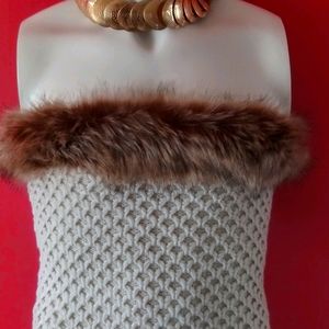 Maurices knit faux fur 1Sz$28 + free scarf.